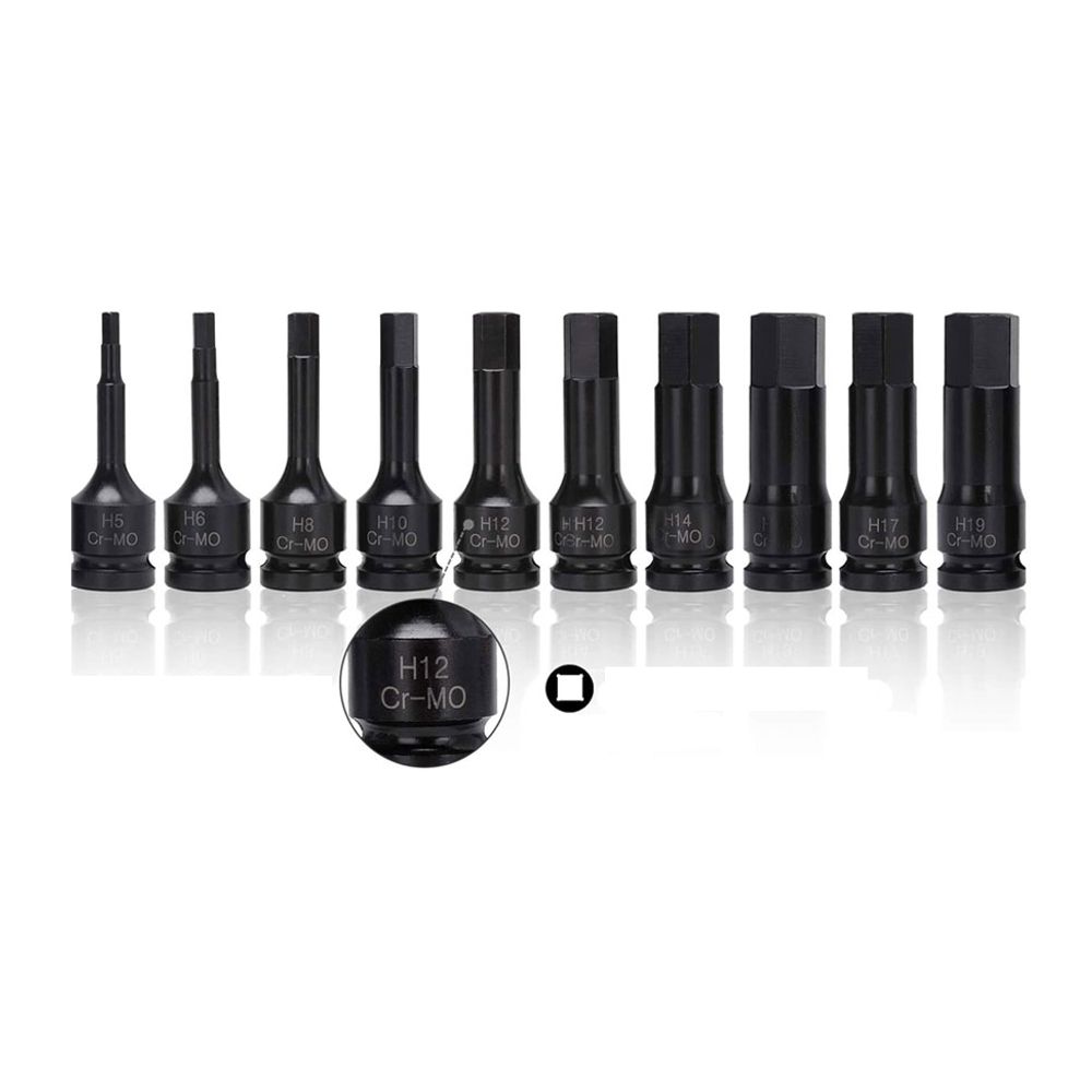 임팩트 헥사비트 사이즈 5-19 소켓길이 75mm 10p