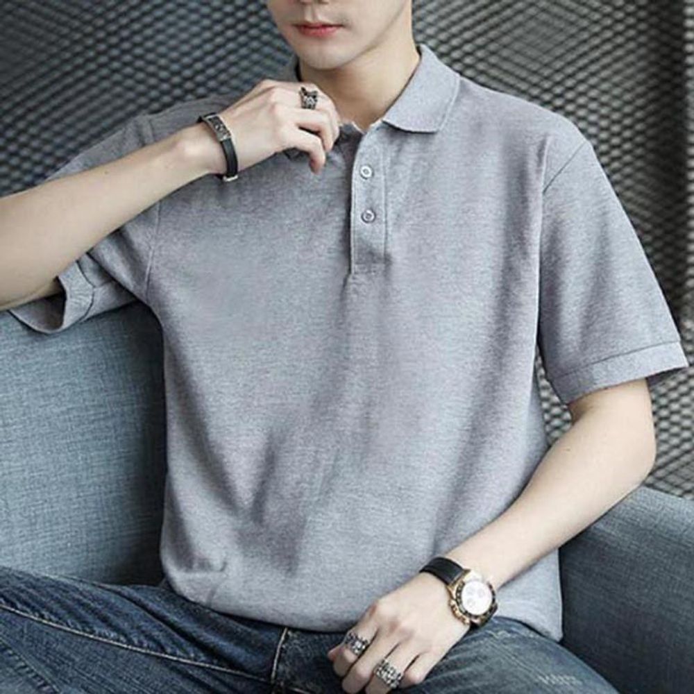 카라티 필수 티셔츠 무지 남성 패션 남자 라운드 반팔