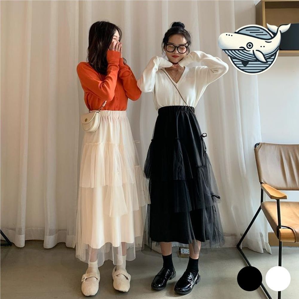 가벼운 여름 레이어드 레이스 스커트 시크