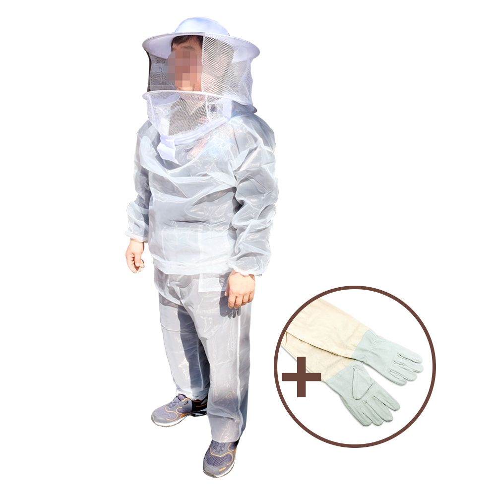 KP 망사 양봉옷(상하의+양봉장갑) 벌망 벌초작업복