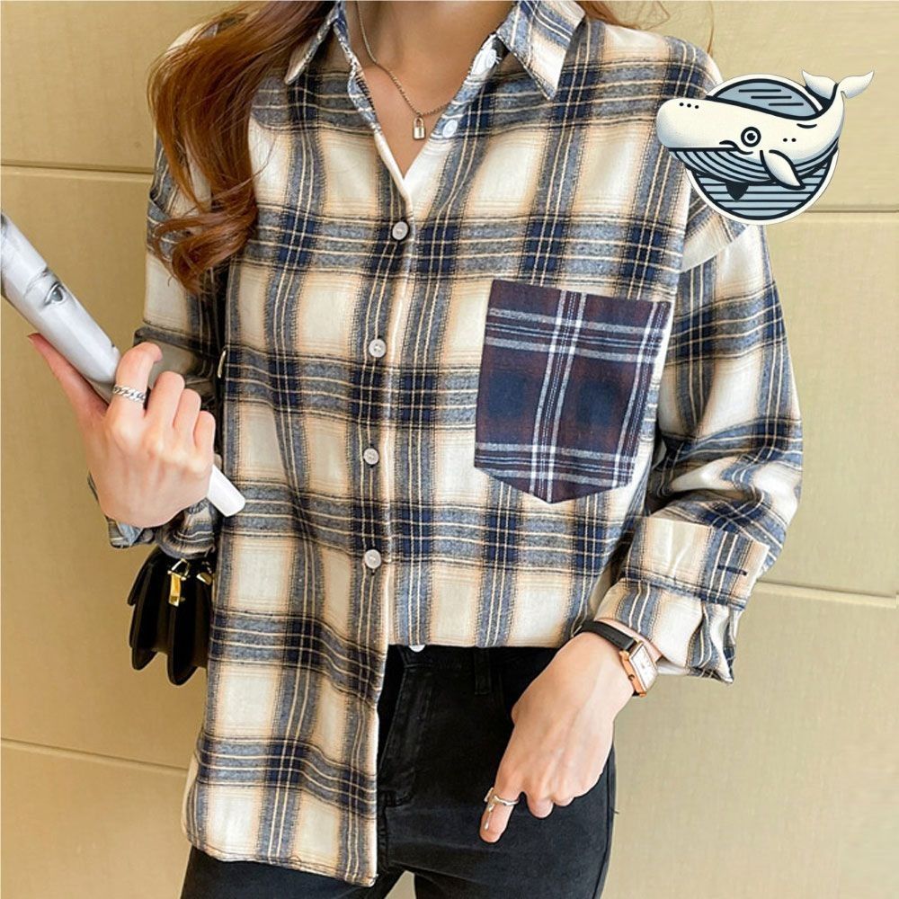 편안한 체크패턴 루즈핏 셔츠 데일리 기본
