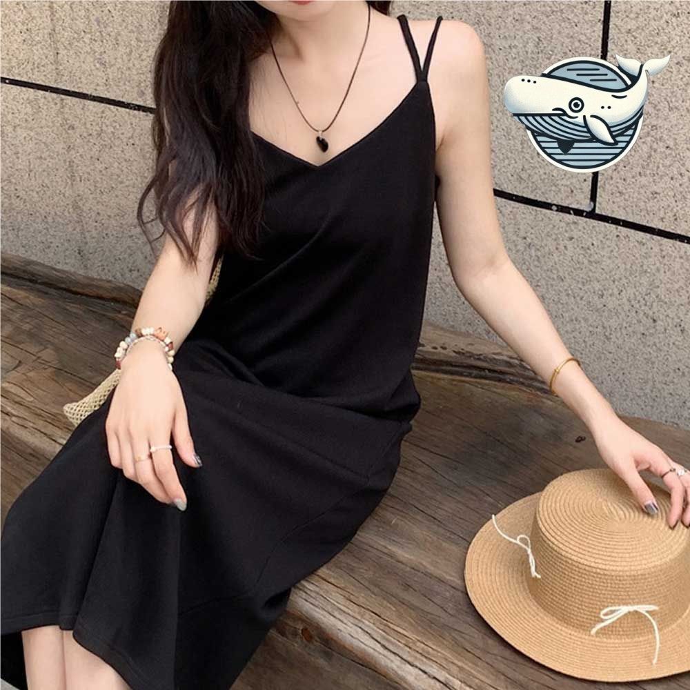 여름 데일리 슬리브리스 드레스 세련된 시원한