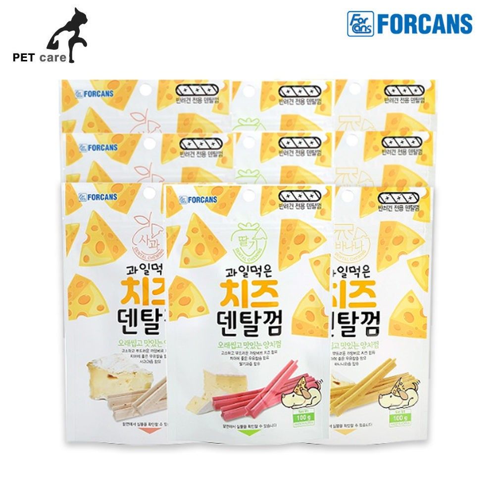 포켄스 과일먹은 치즈덴탈껌 100g 9개세트 3종 x 3개