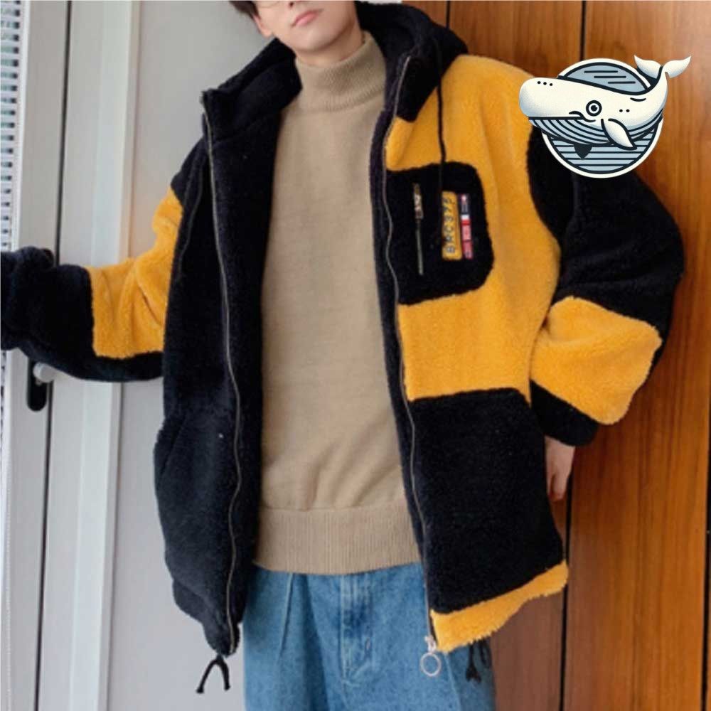 캐주얼 오버핏 후드 점퍼 커플 데일리 보온