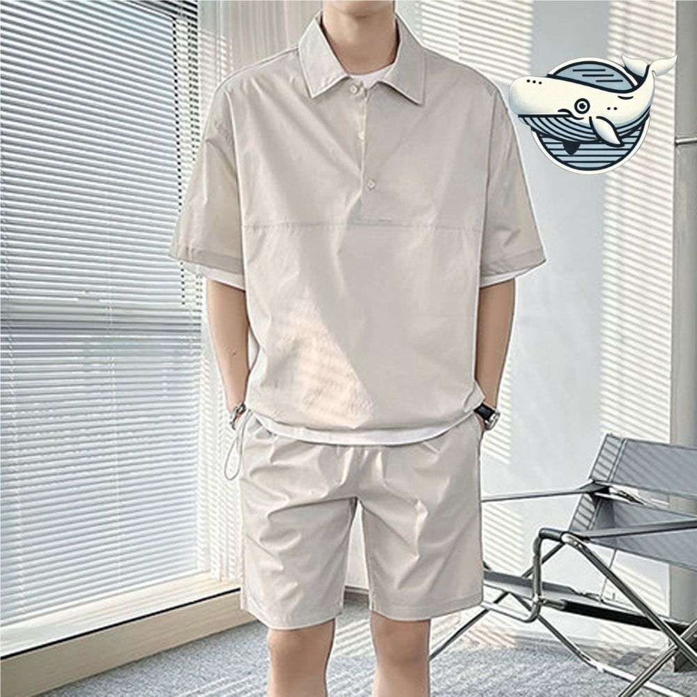 여름 캐주얼 트레이닝복 쿨 짧은소매 반바지