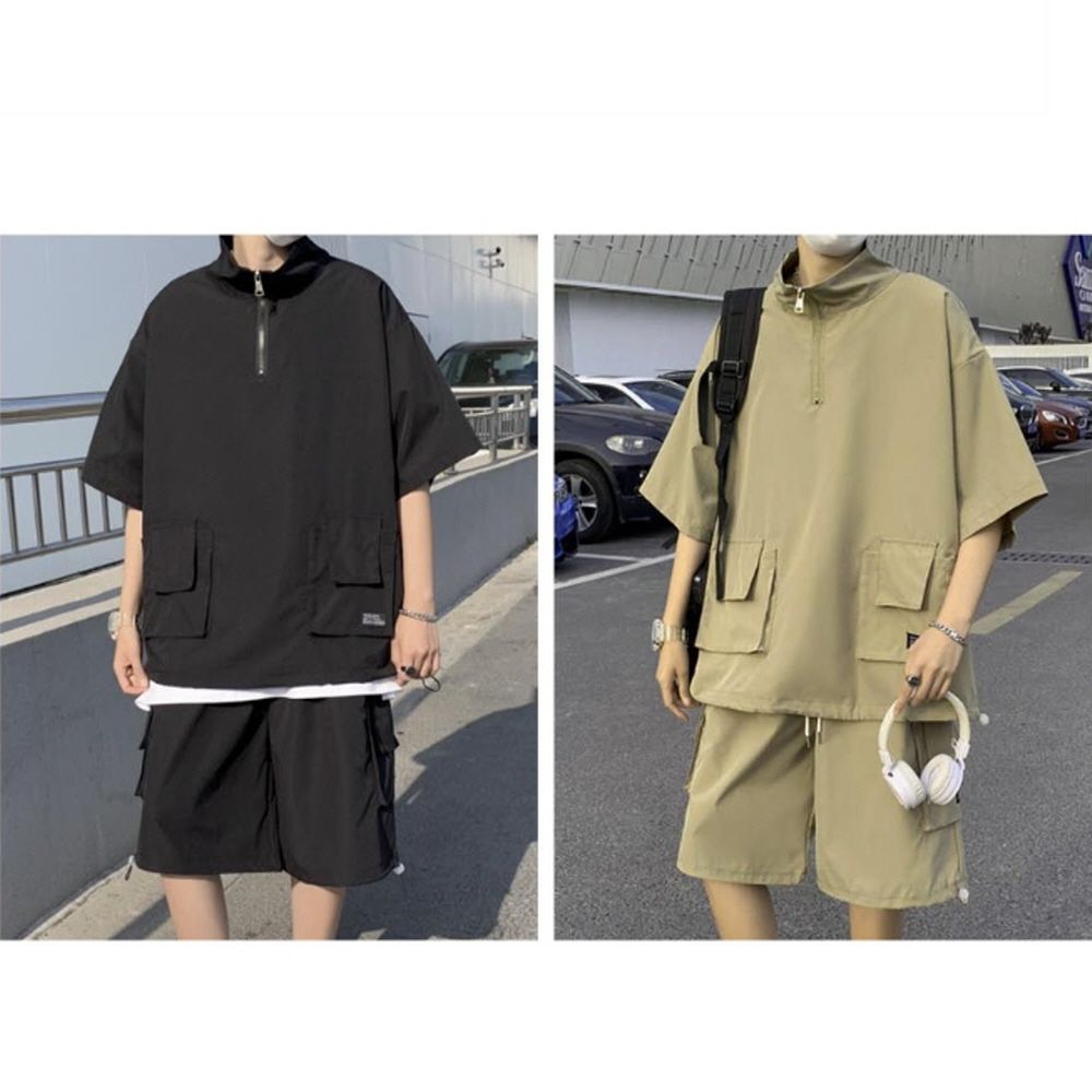 남학생 대학생 캐주얼 외출복 반팔 반바지 세트