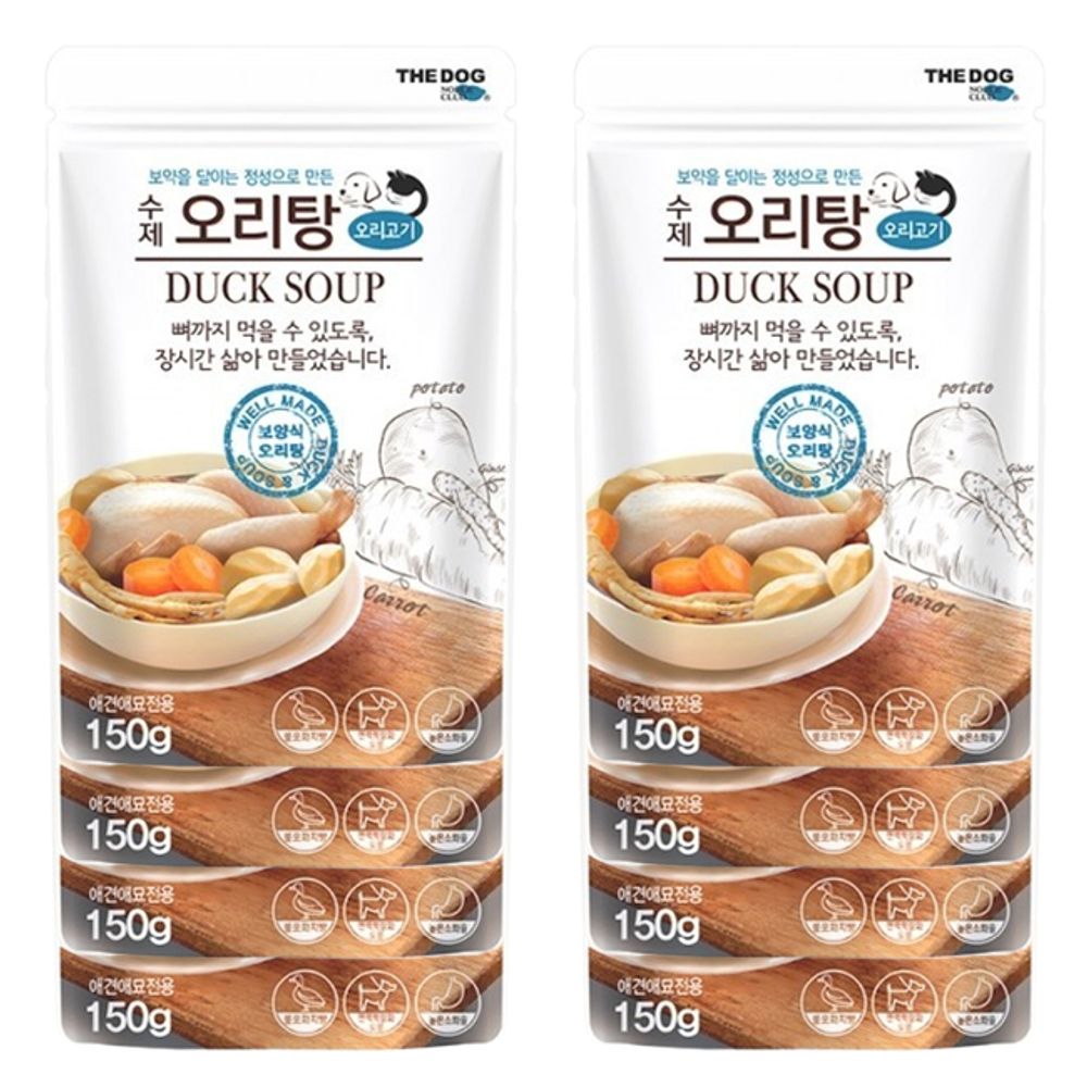 더독 반려동물 수제 오리탕 150g 10P 영양 건강 화식