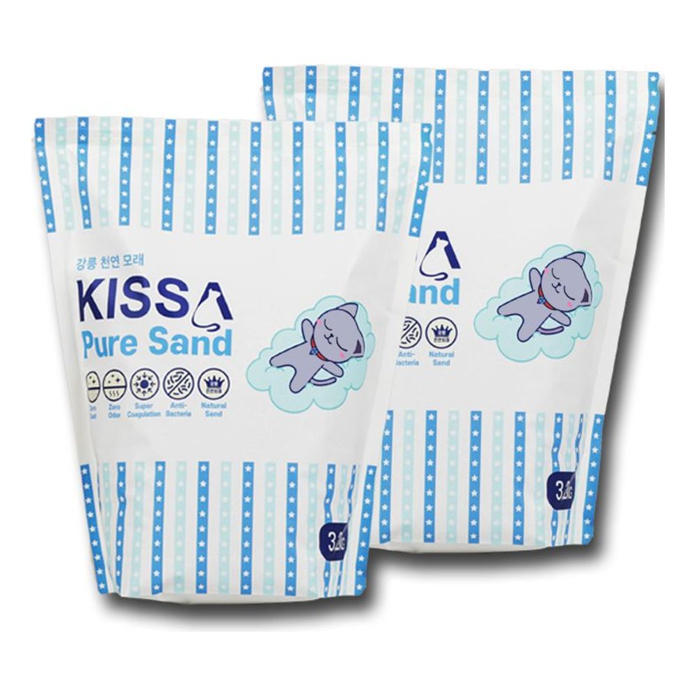 키사 퓨어 샌드 벤토나이트 고양이 모래 6.4kg