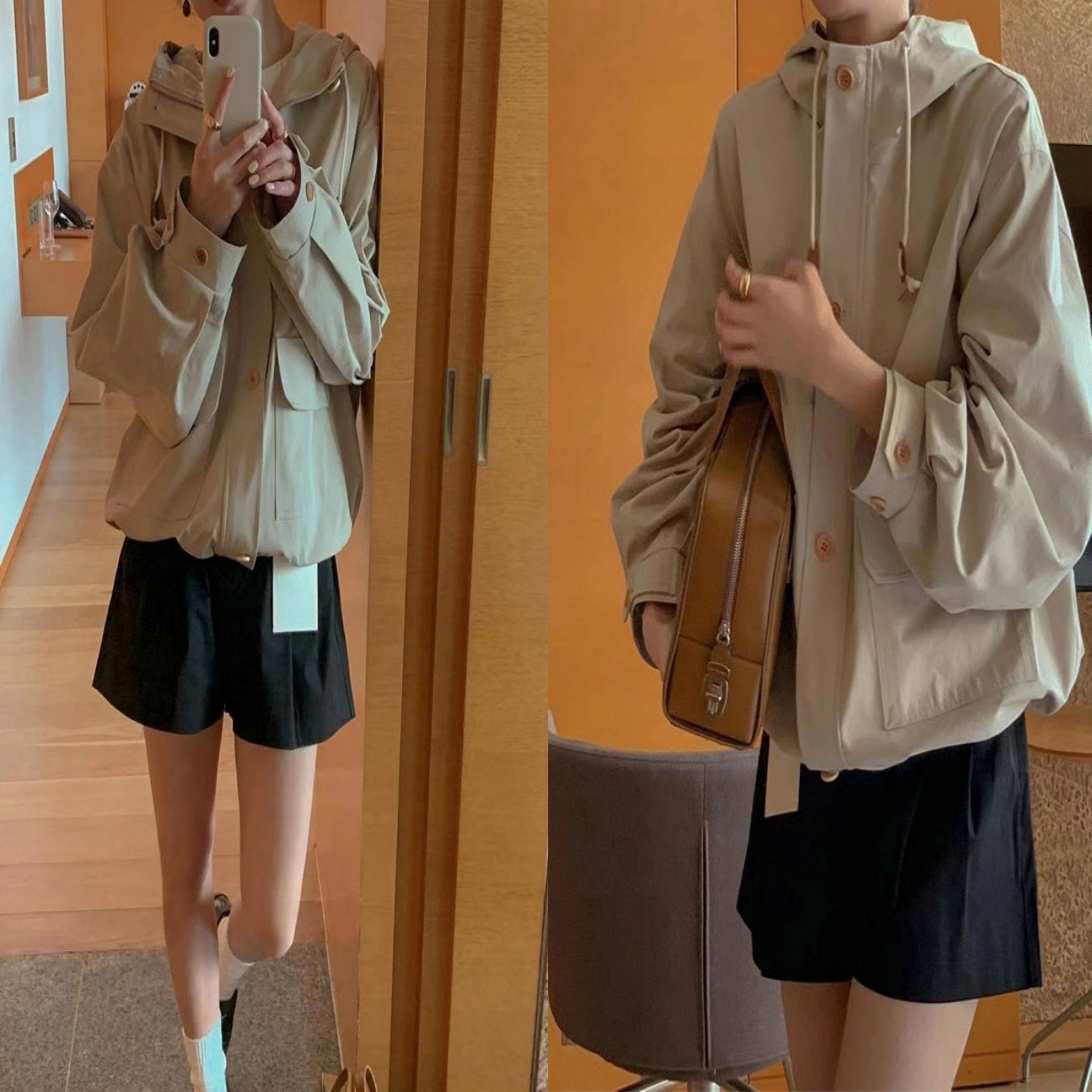 여성 간절기 가을 후드점퍼