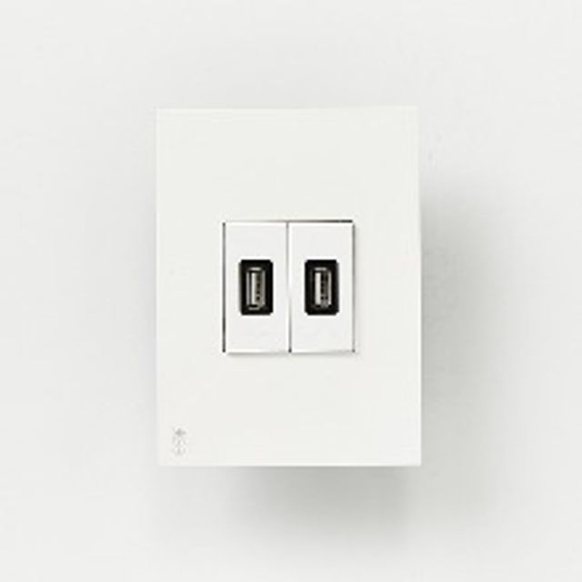 제닛 USB 2구 차져 B타입 고속충전 화이트 ABB