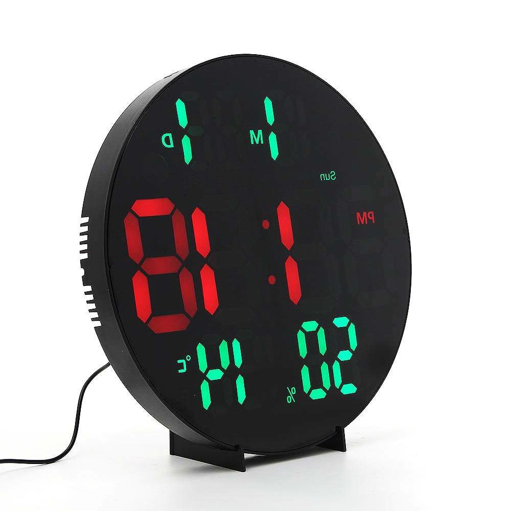 LED 리모컨 디지털벽시계 레드 사무실 심플 저소음
