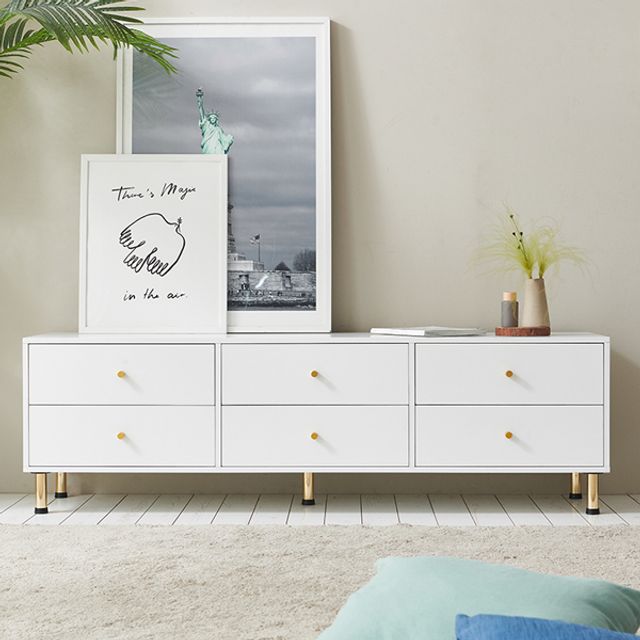 WH1600 LPM 2단 서랍형 TV거실장 1600