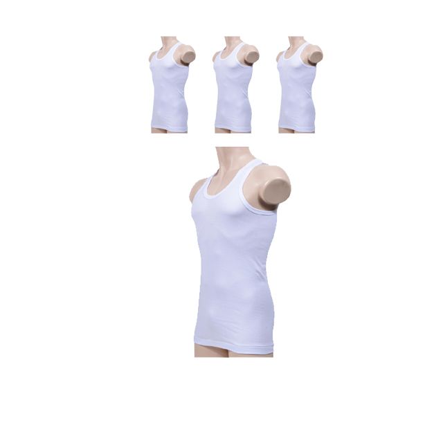 여름철 땀 흡수가 잘되는 백색 남성 런닝 X 4벌