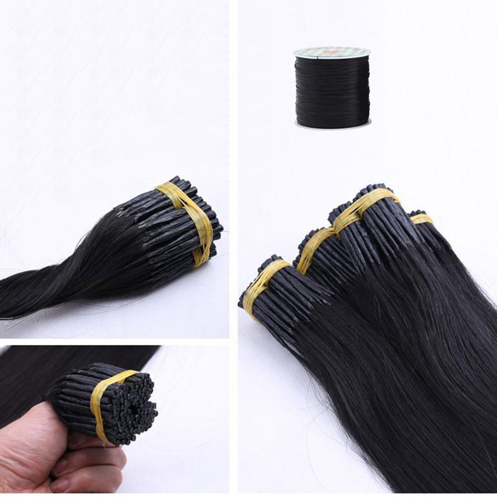 내추럴가발 실리콘 팁 붙임머리 100p 65cm 내추럴