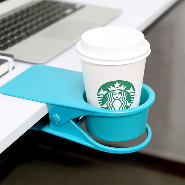 휴대폰거치 다용도 정리수납 집게형 테이블 컵홀더