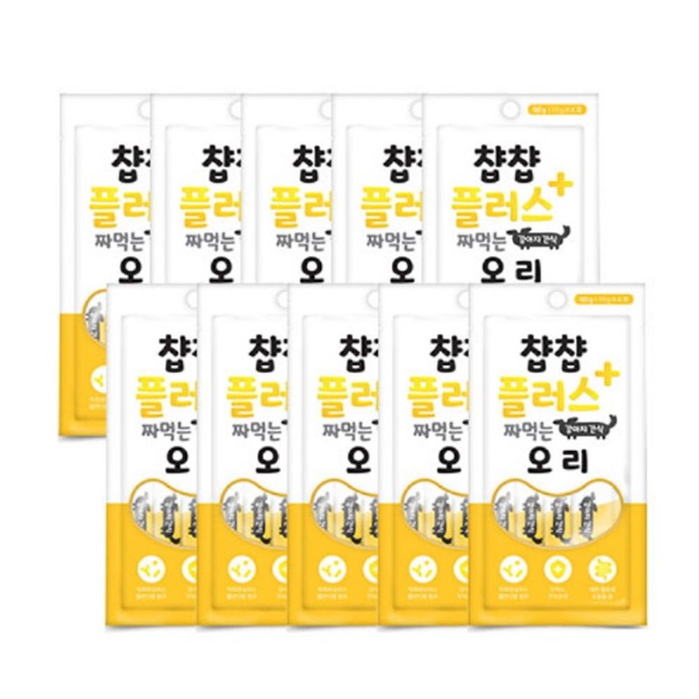 강아지 짜먹는 오리 60g 10P 반려견 스틱형 습식 간식