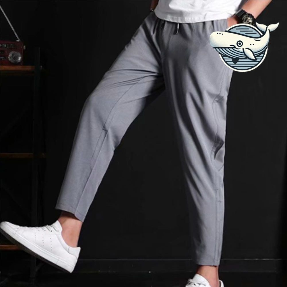 가벼운 남성용 밴딩 슬랙스 캐주얼 바지 데일리