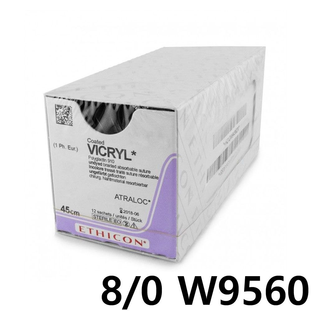 아이티알,NE Vicryl 바이크릴 Violet12개 에치콘 흡수성 8/0 W9560