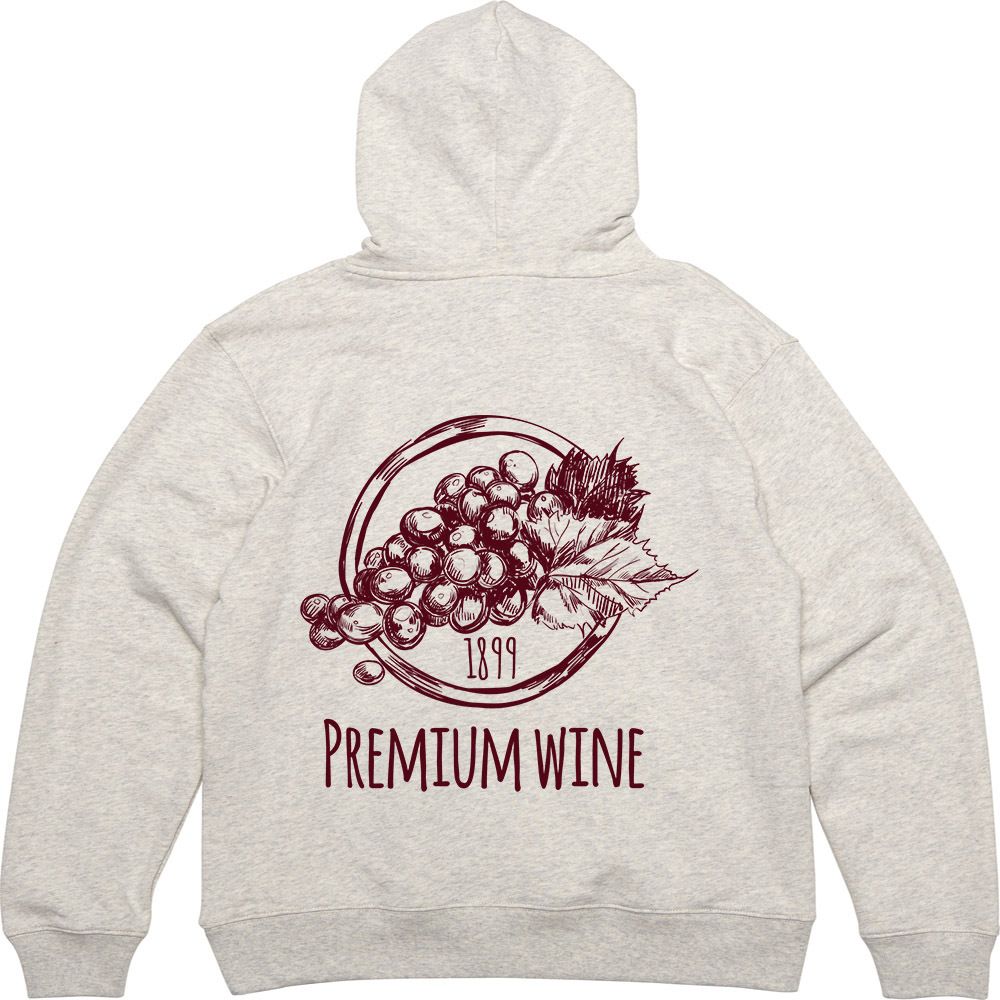 후드티 뒷면 프린트티셔츠 PREMIUM WINE 1899