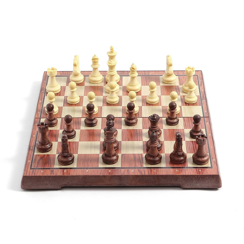 앤티크 접이식 자석 체스28x24.5cm 브라운+아이보리