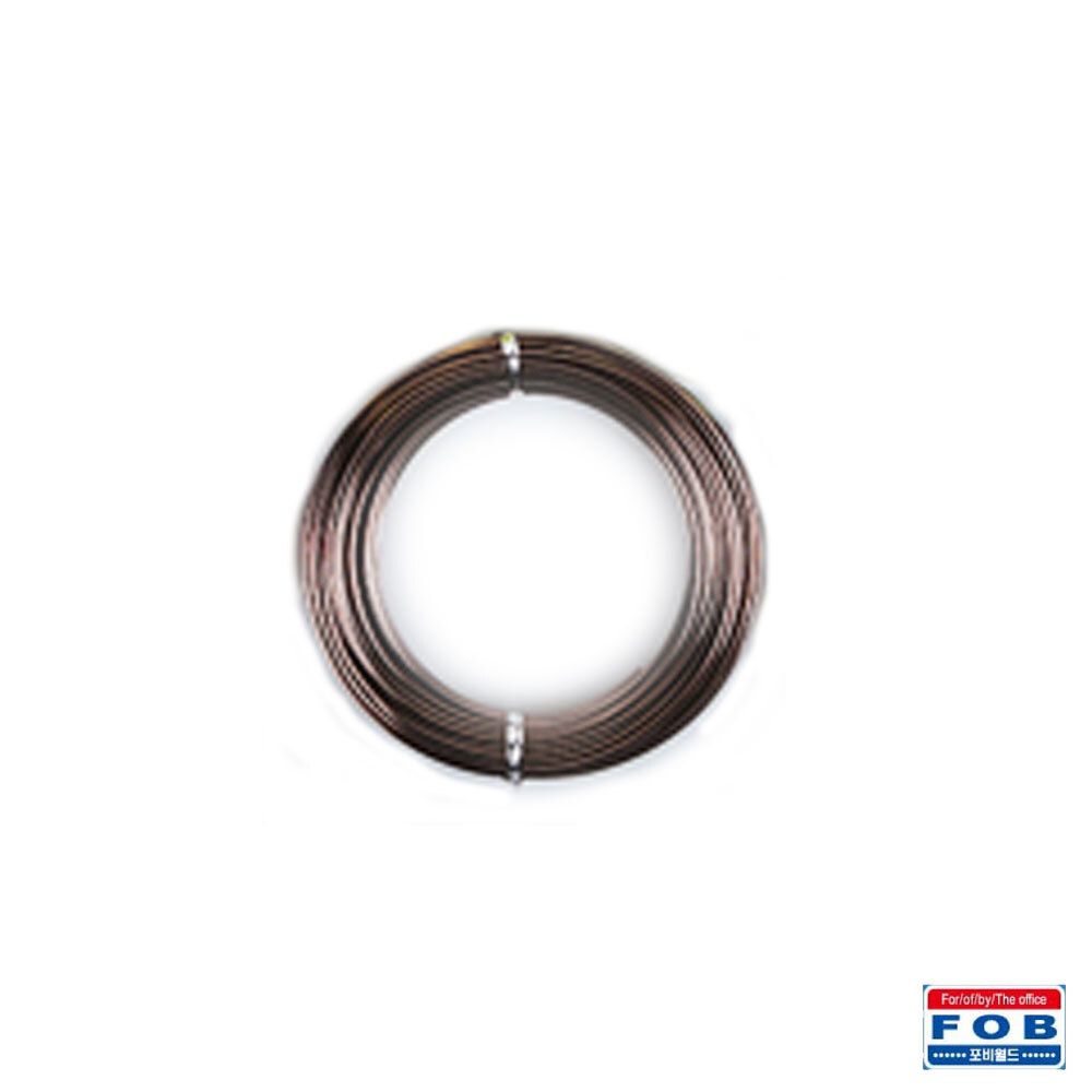 포비 와이어 공예 칼라철사 두께 2.0mm x 16M 갈색