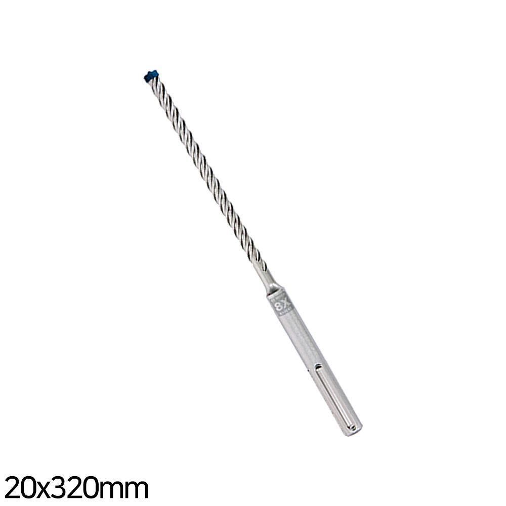 8x 타공 철근 20x320mm max sds 4 날 햄머드릴 비트