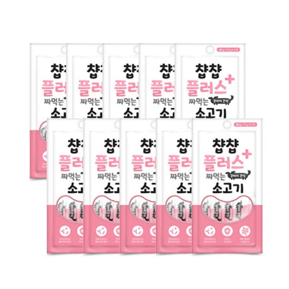 강아지 짜먹는 소고기 60g 10P 반려견 스틱형 간식