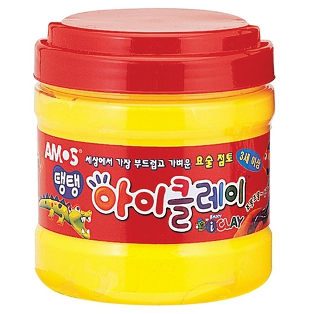 아모스 23000 탱탱아이클레이 400g 노랑 버켓 1개입