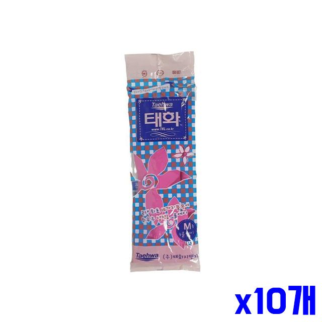고무장갑 위생 중 주방장갑 이중코팅 주방잡화 x10개