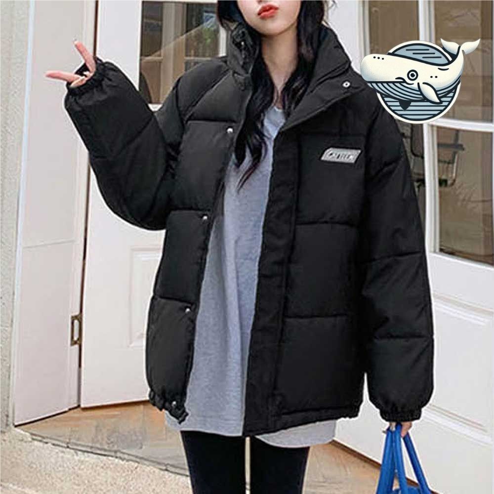 캐주얼 따뜻한 미디 패딩 점퍼 하이넥 오버핏