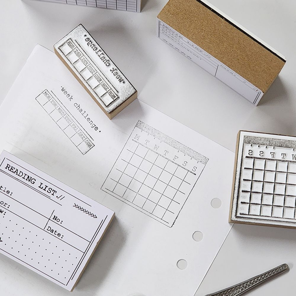 다꾸 체크시트 챌린지 스탬프 다이어리 도장 도전 세트