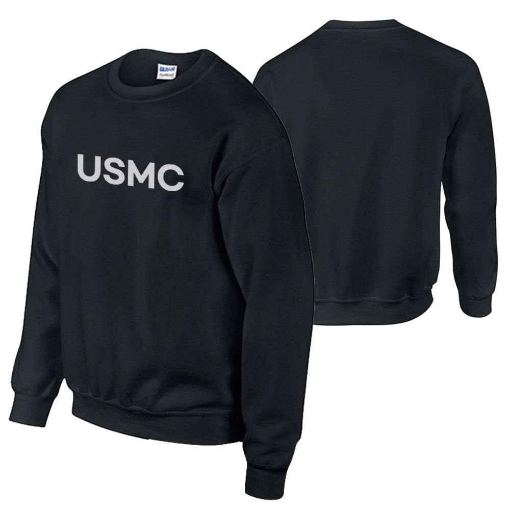 블랙 스포츠 밀리터리 기모 맨투맨 USMC