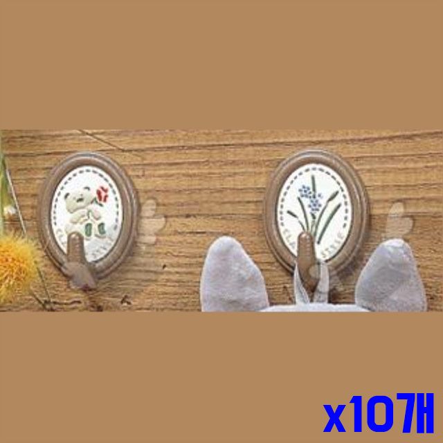 고리걸이 2P x10개 타원 후크걸이 인테리어 대 행거