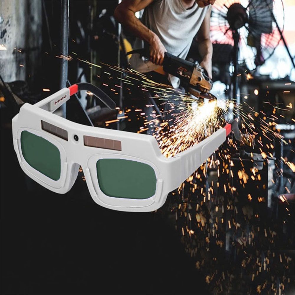 자동 차광 용접 안경 고글 용접면 눈보호 화이트