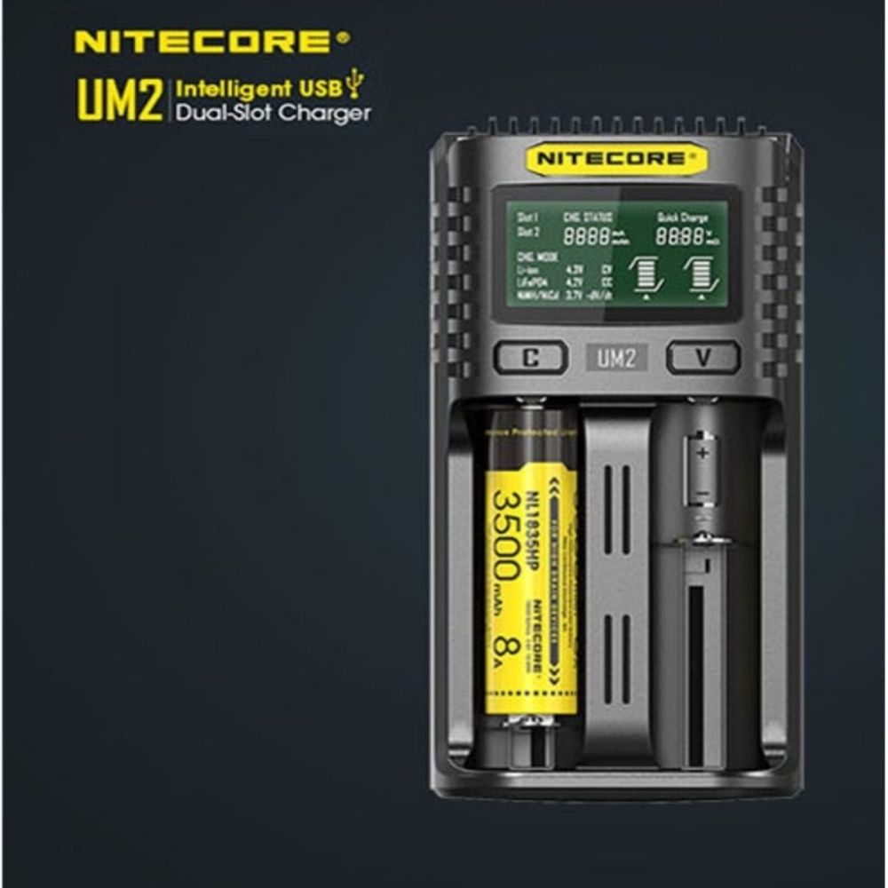 지능형 고속충전 LCD NITECORE UM2 2구충전기