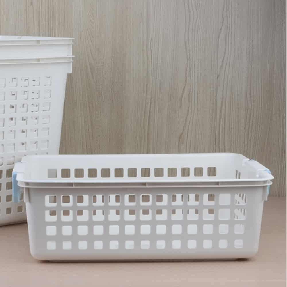 손잡이 EL바스켓 도트바구니 플라스틱정리박스