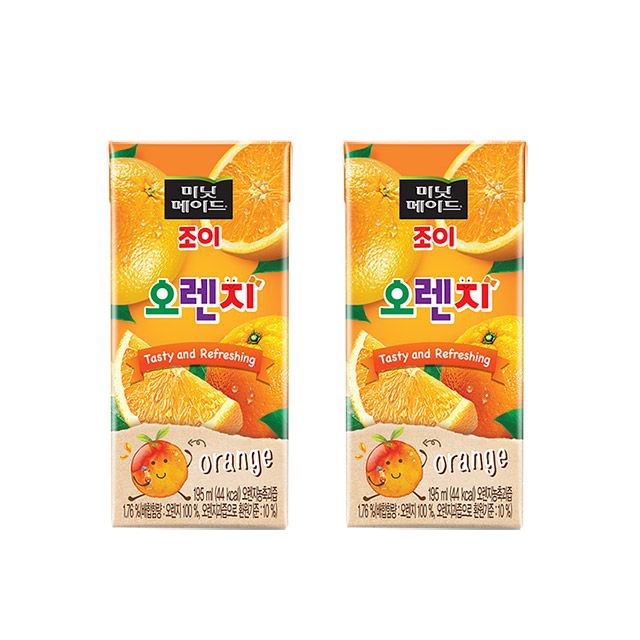 미닛메이드 조이오렌지 195ml x 24개 웰빙 오렌지주스