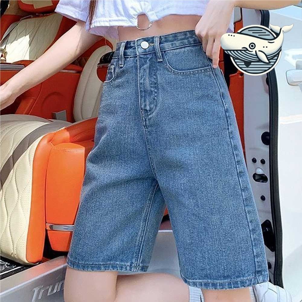캐주얼 여름 청반바지 스트레이트핏 바람잘리는