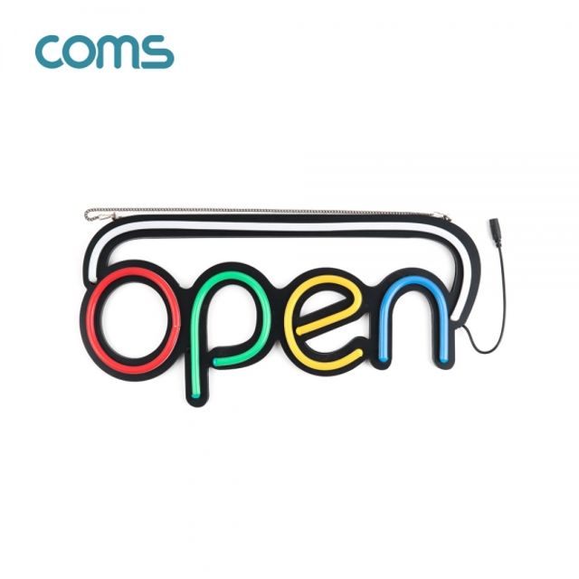 Coms LED 오픈 네온사인 보드OPEN 간판