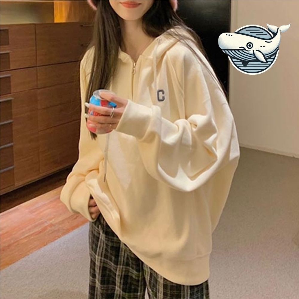 여성 루즈핏 후드티 편안한 캐주얼 봄가을