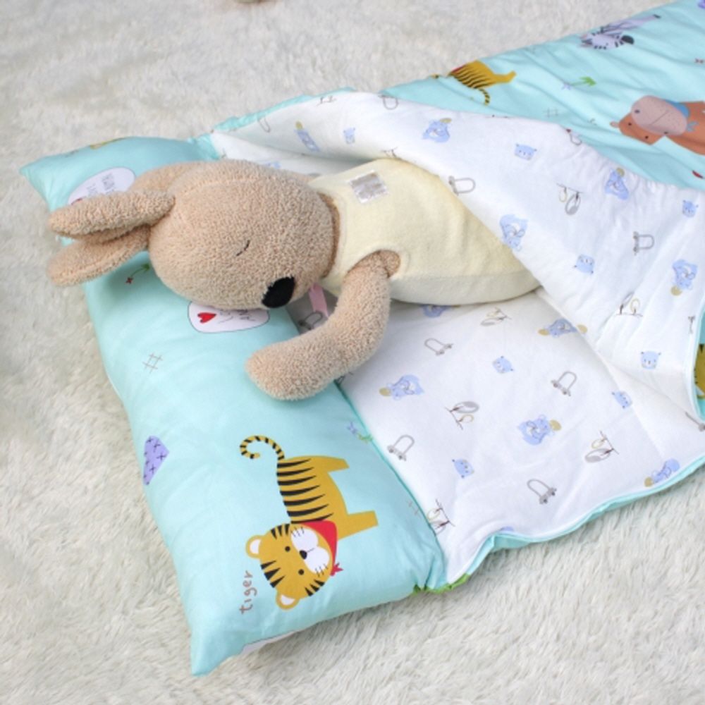 푹신한 아기 유아 사계절 침낭 낮잠 이불 베개 세트