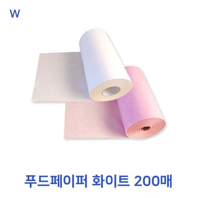 푸드페이퍼 화이트 200매 롤1개
