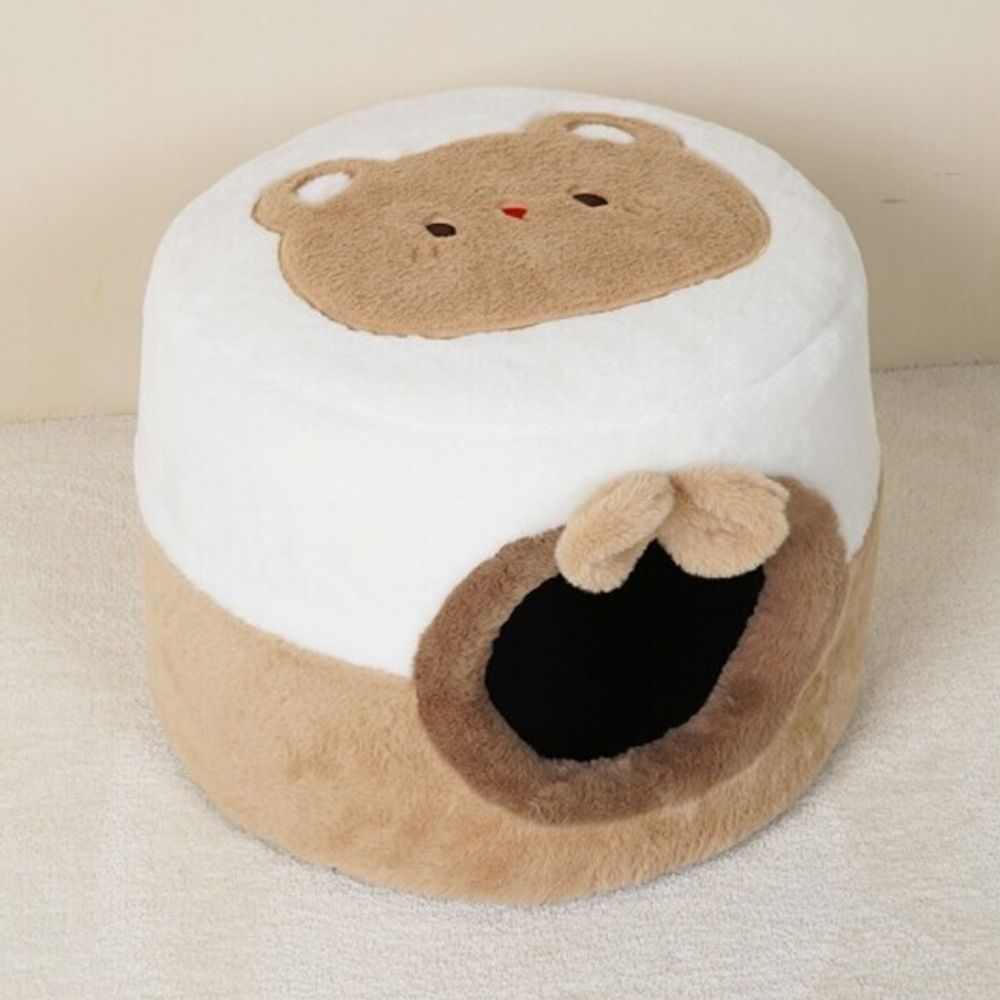 고양이 극세사 쿠션 하우스 S 1P 조립 오픈 숨숨집
