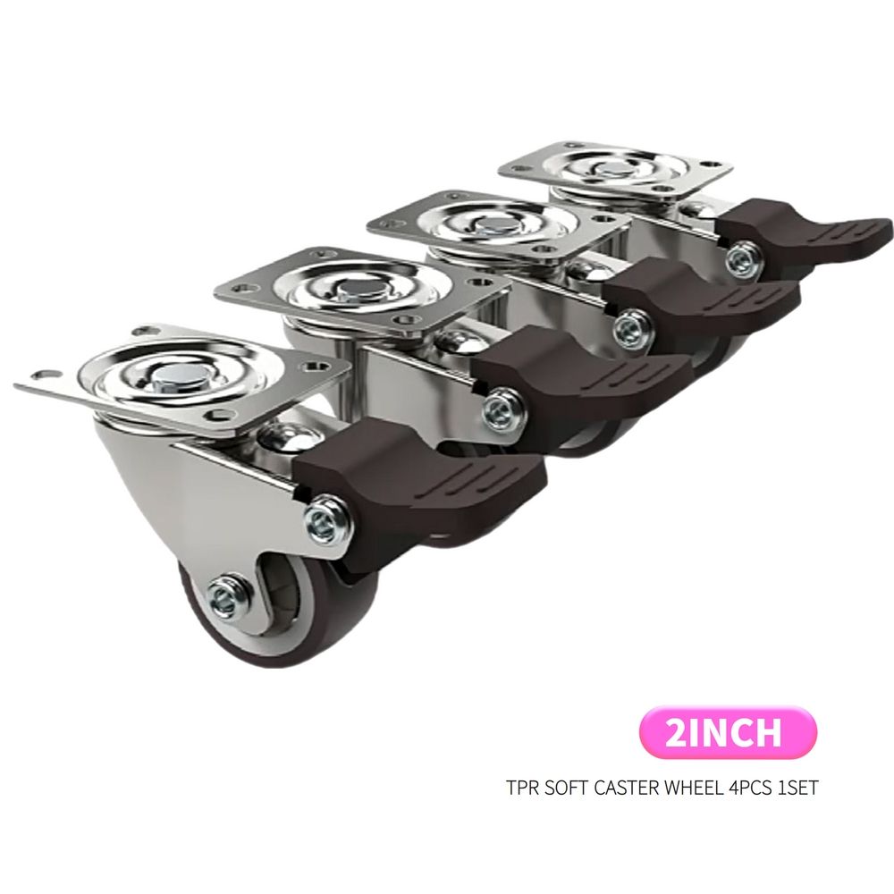 무소음브레이크 360도 회전 2IN 캐스터롤러 4CPS 1set