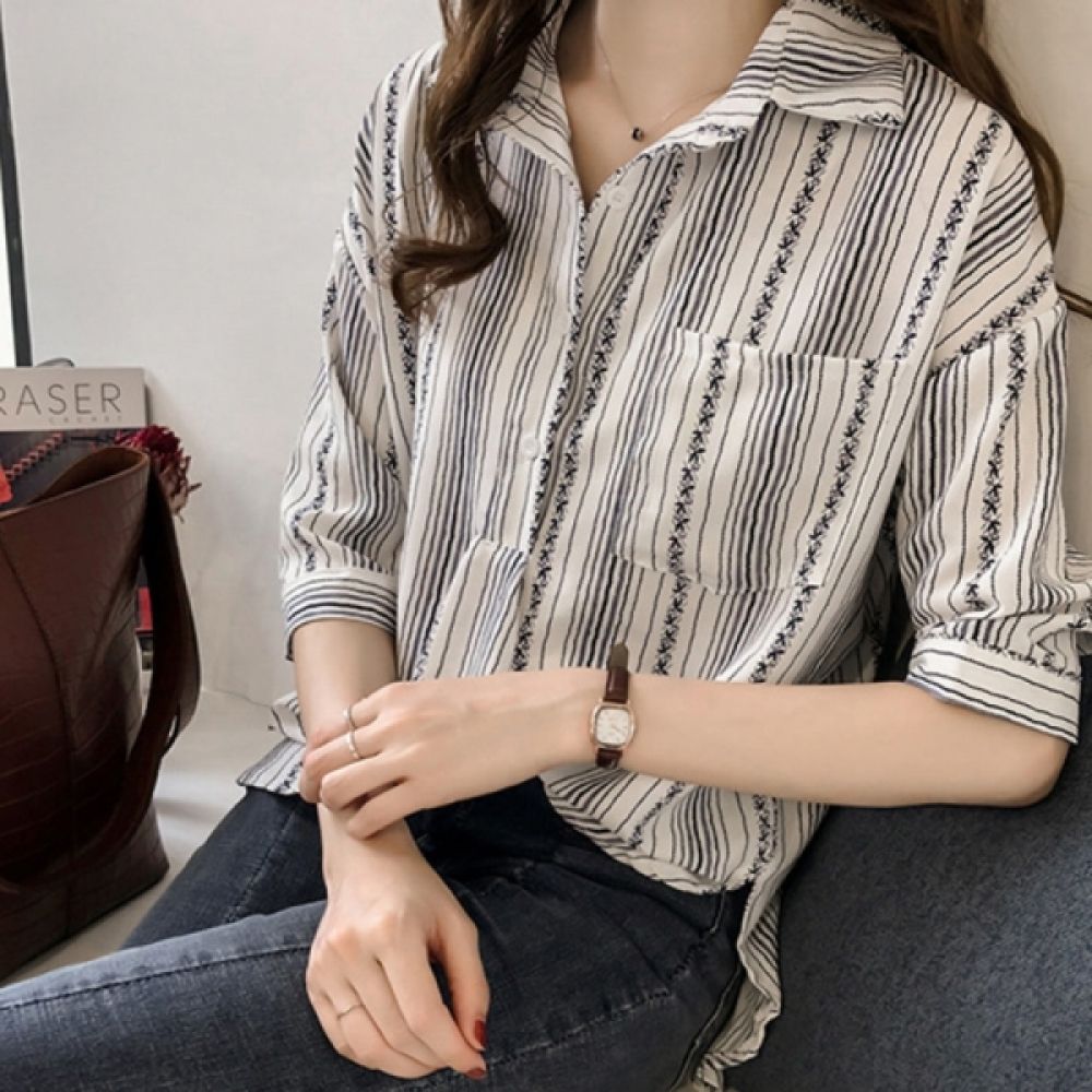 화이트 셔츠 반팔 여자 블라우스 예쁜 봄 여름