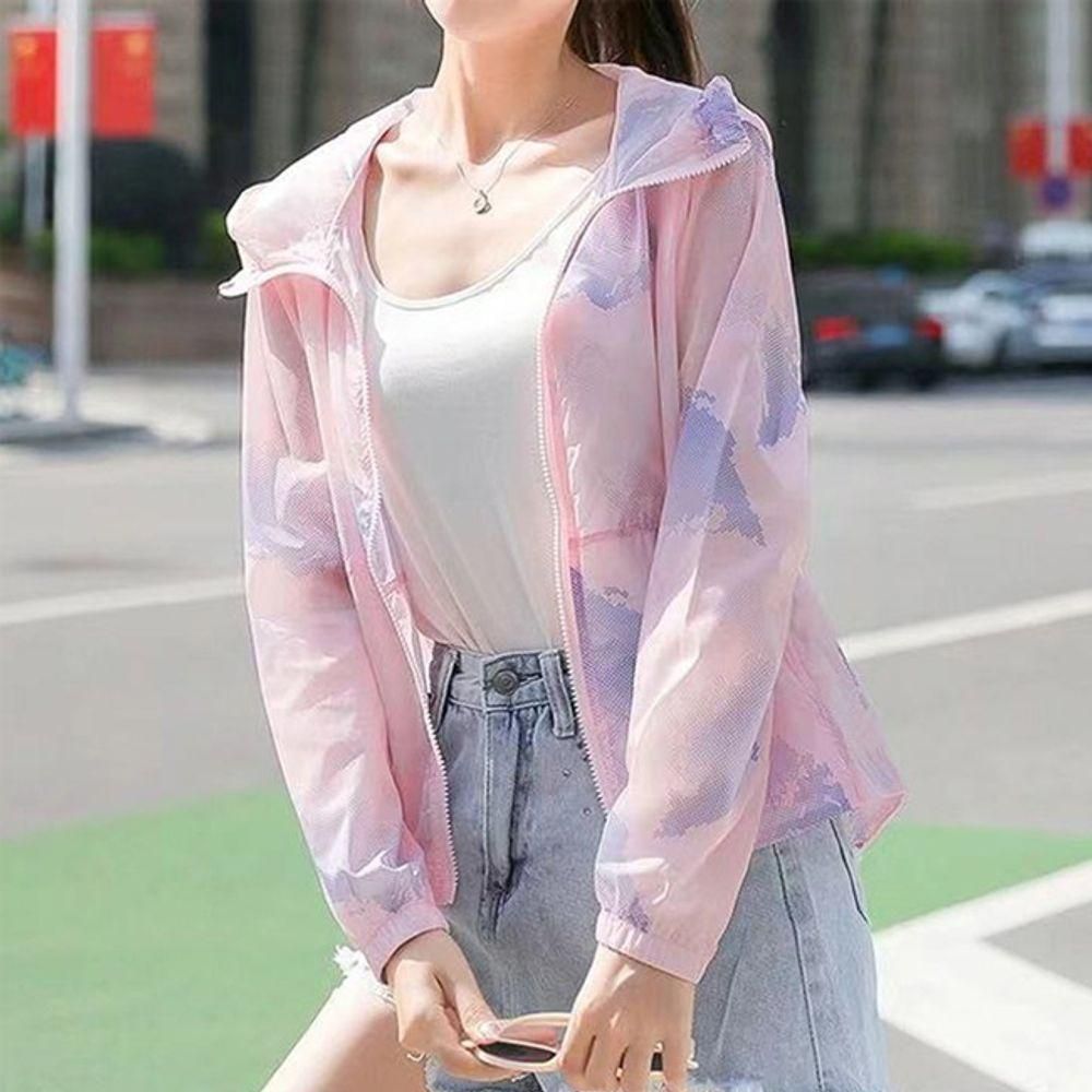 여성 후드집업 2컬러 1P 여름 비치 얇은 점퍼 아우터