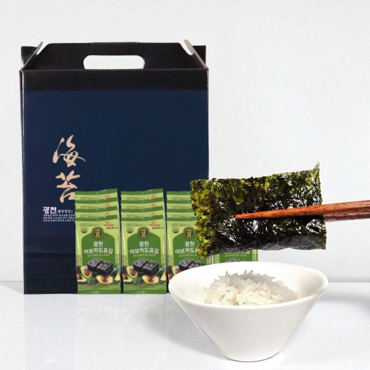 광천김 아보카도유 김 선물세트 16봉 명절용 고급 재래김 세트 추석 설