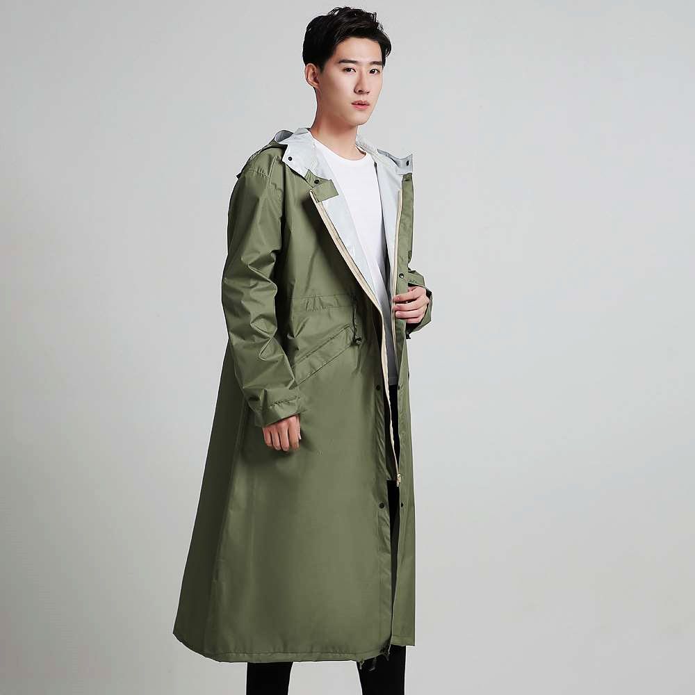 레인코트 L 그린 바람막이 야외 우비 고급