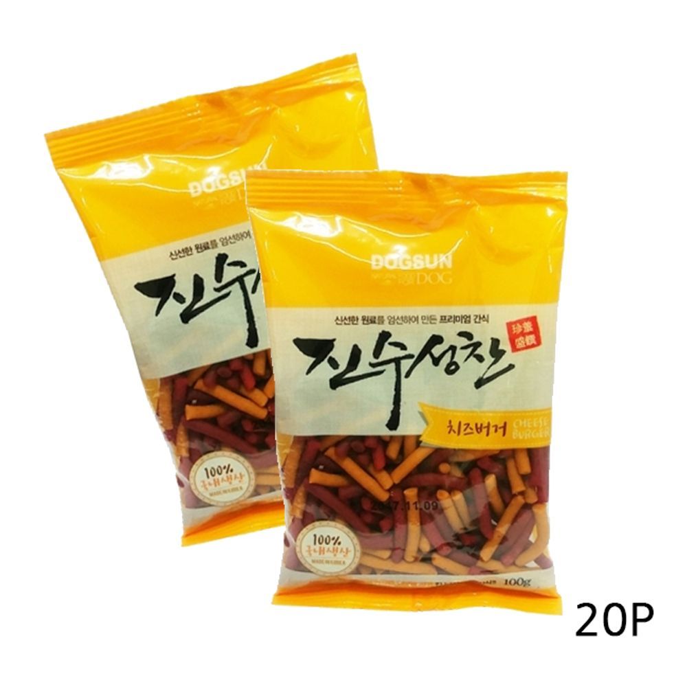 강아지 치즈 진수성찬 일상 버거 100g 20P 노즈워크