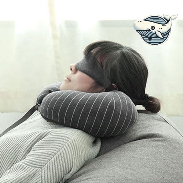 목안마 쿠션 편안한 올인원 안대 목베개